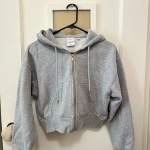 Aritzia sweatfleece boxy zip hoodie